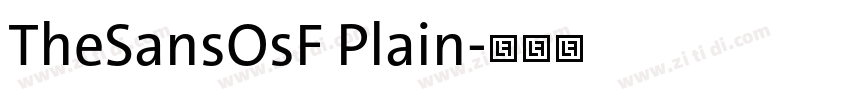 TheSansOsF Plain字体转换